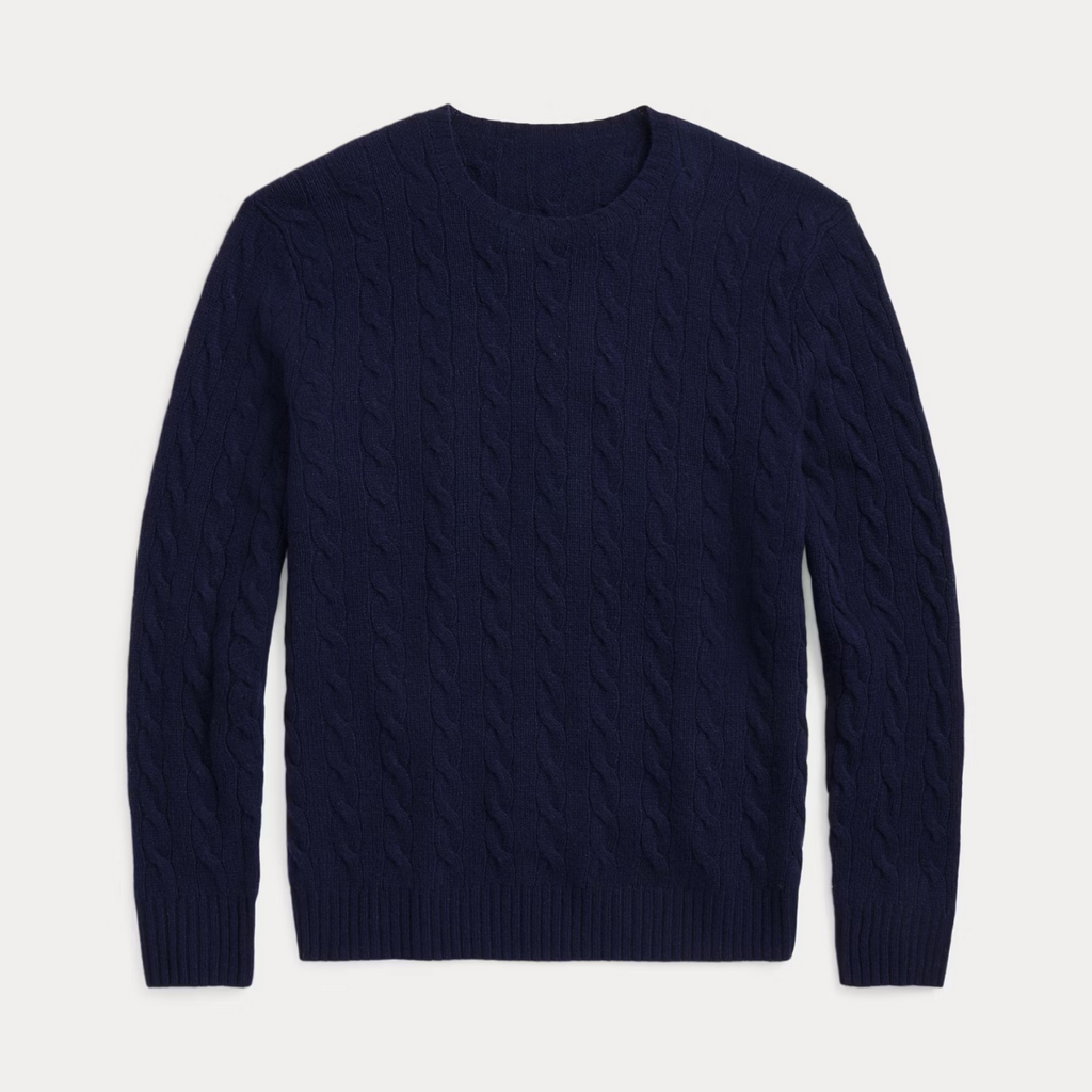 Cable-Knit Wool and Cashmere Sweater