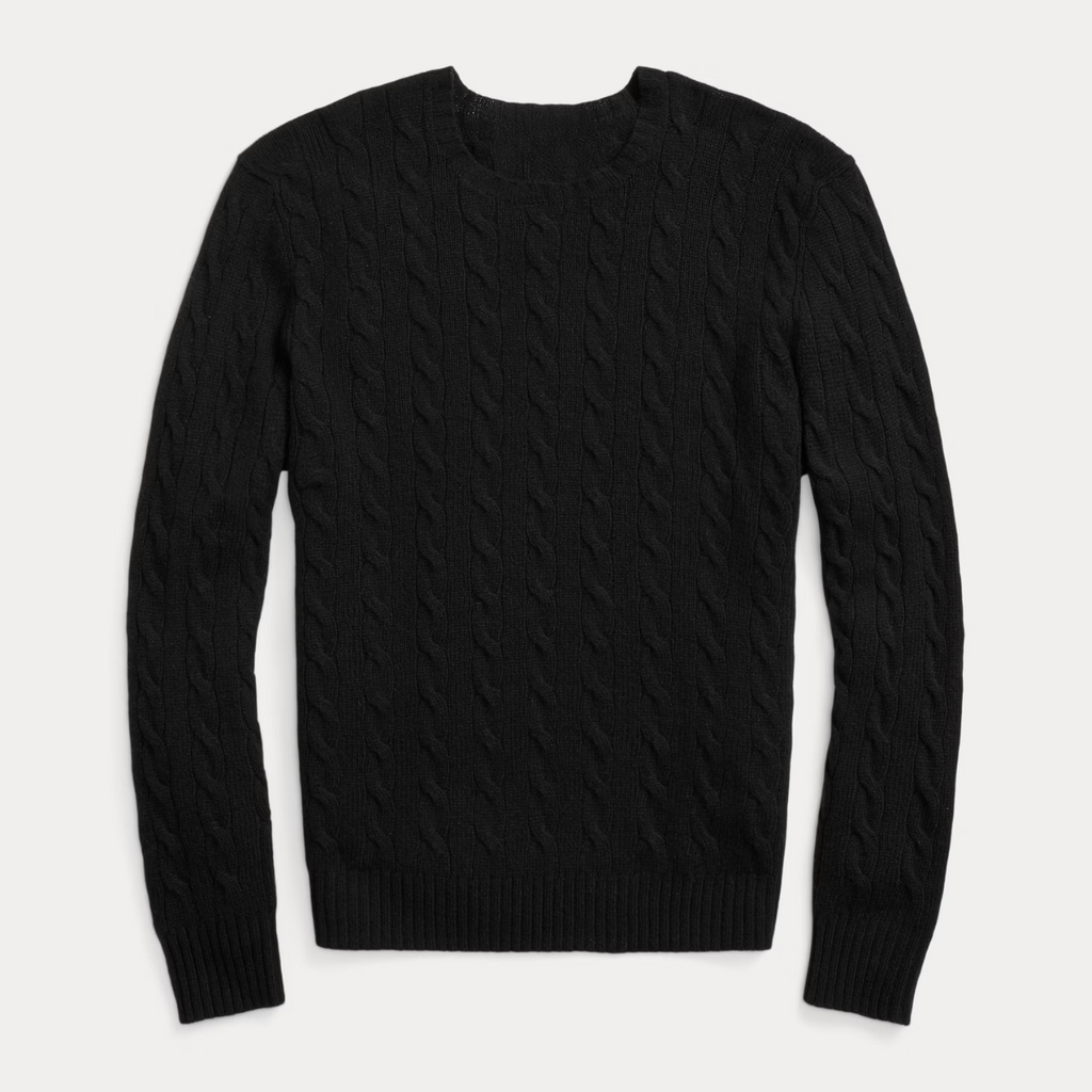 Cable-Knit Wool and Cashmere Sweater