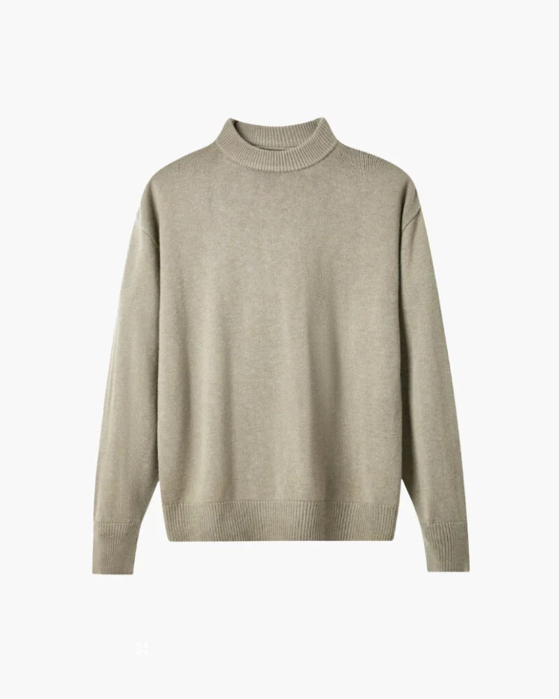 Men's Mock-Neck Knit Pullover