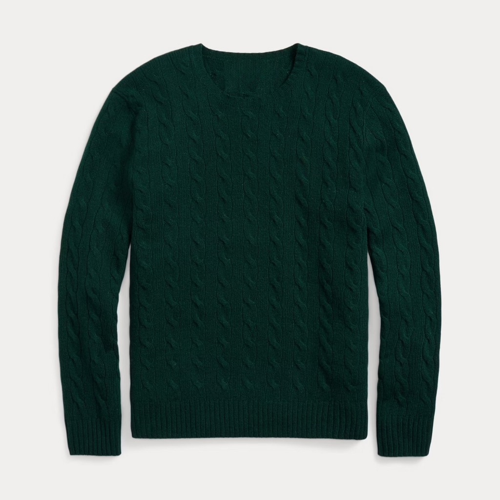 Cable-Knit Wool and Cashmere Sweater